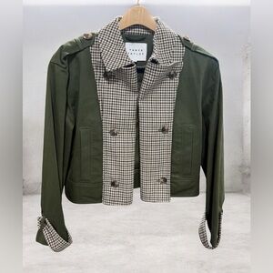 NWOT! Tanya Taylor Walton Gingham Cotton Double-Breasted Jacket